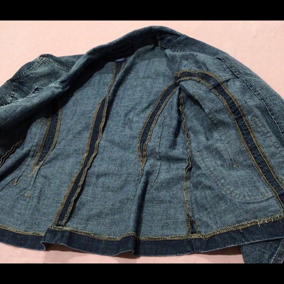 ❤️Vintage Baccini light sparkle jean jacket size large - Picture 8 of 12